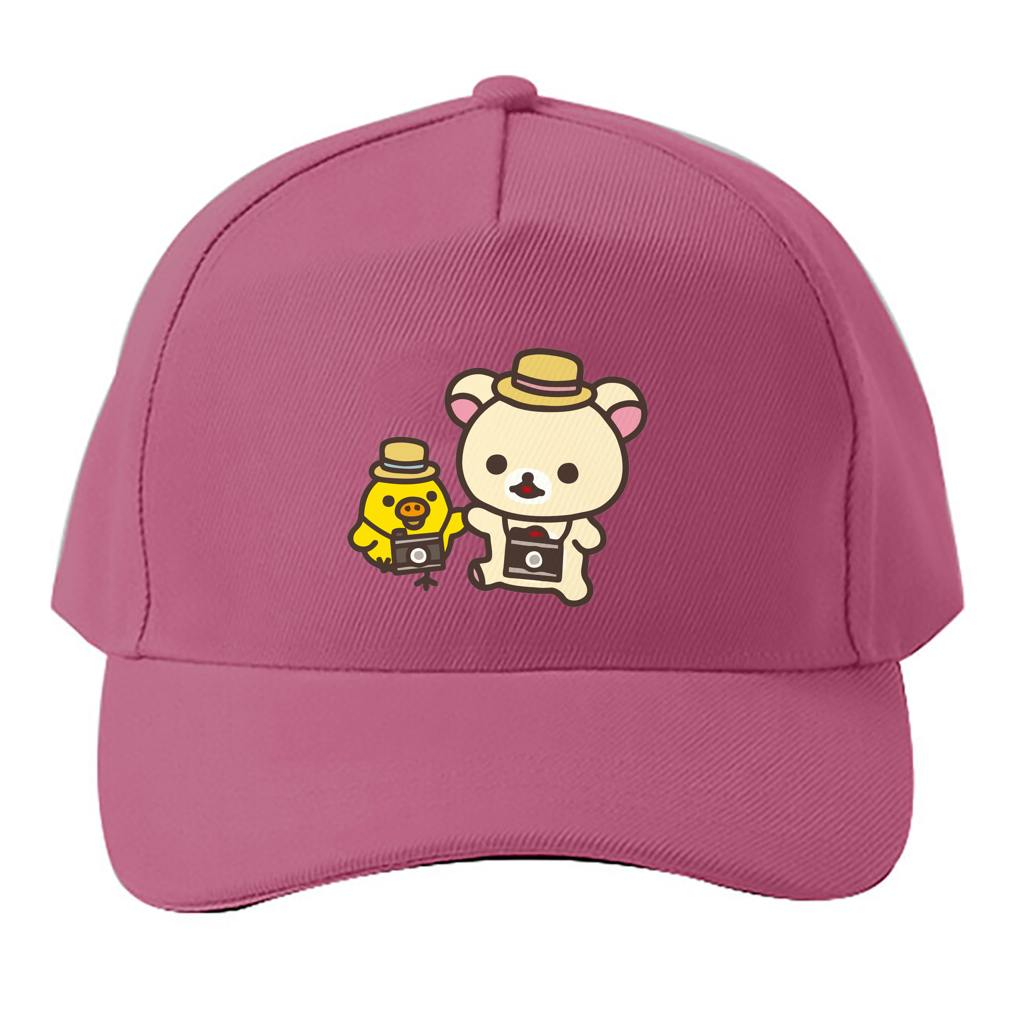（画像用） リラックマ リラックマ キイロイトリ Rilakkuma Korilakkuma Kiiroitori ベースボールキャップ 綿100％ 男女兼用 帽子 スポーツ